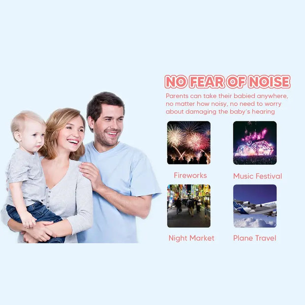 Baby Noise Cancelling Headphones: Adaptable 2-in-1 Design (Comfortable Earmuffs for 0-48 Months old Baby)