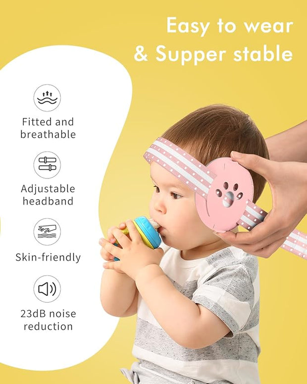 Baby Noise Cancelling Headphones: Adaptable 2-in-1 Design (Comfortable Earmuffs for 0-48 Months old Baby)