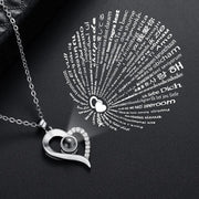 Forever Real Rose "I LOVE YOU" Project Stone Necklace.