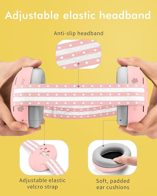 Baby Noise Cancelling Headphones: Adaptable 2-in-1 Design (Comfortable Earmuffs for 0-48 Months old Baby)