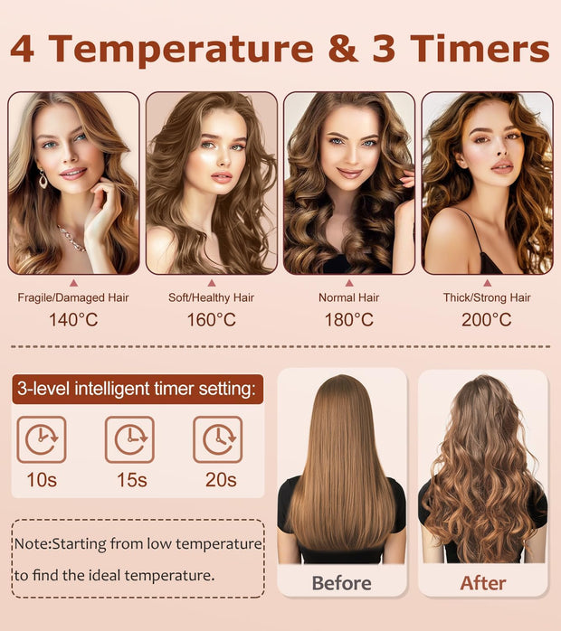 Automatic Premium Hair Curler, Large Waves(Perfect Curls in 5 Minutes)