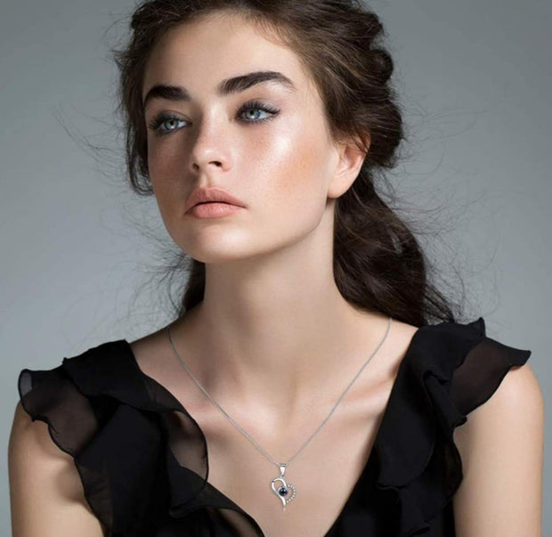 Forever Real Rose "I LOVE YOU" Project Stone Necklace.