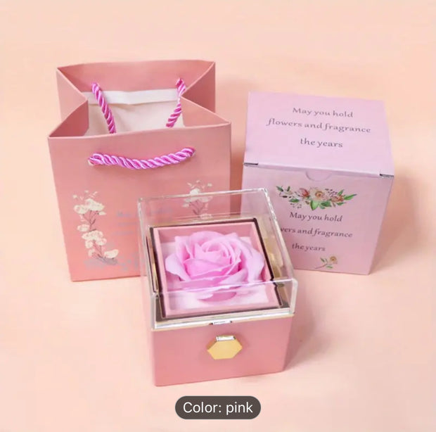 Forever Real Rose "I LOVE YOU" Project Stone Necklace.