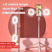 6 in 1 Bluetooth Selfie Stick Tripod with Remote