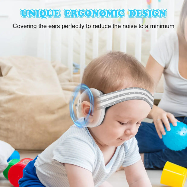 Baby Noise Cancelling Headphones: Adaptable 2-in-1 Design (Comfortable Earmuffs for 0-48 Months old Baby)