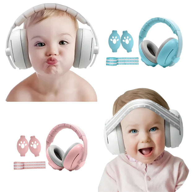 Baby Noise Cancelling Headphones: Adaptable 2-in-1 Design (Comfortable Earmuffs for 0-48 Months old Baby)