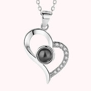 Forever Real Rose "I LOVE YOU" Project Stone Necklace.