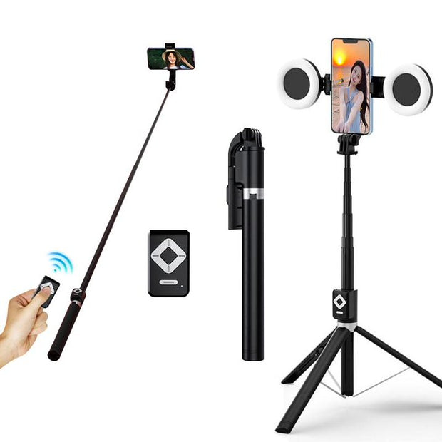 6 in 1 Bluetooth Selfie Stick Tripod with Remote