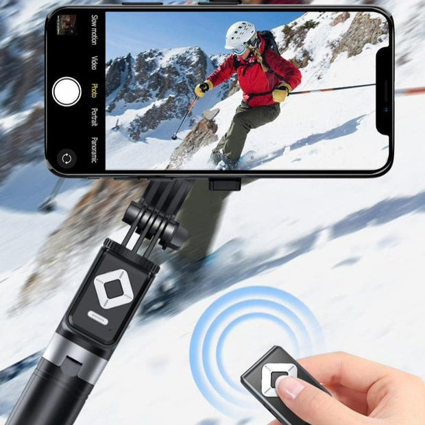 6 in 1 Bluetooth Selfie Stick Tripod with Remote